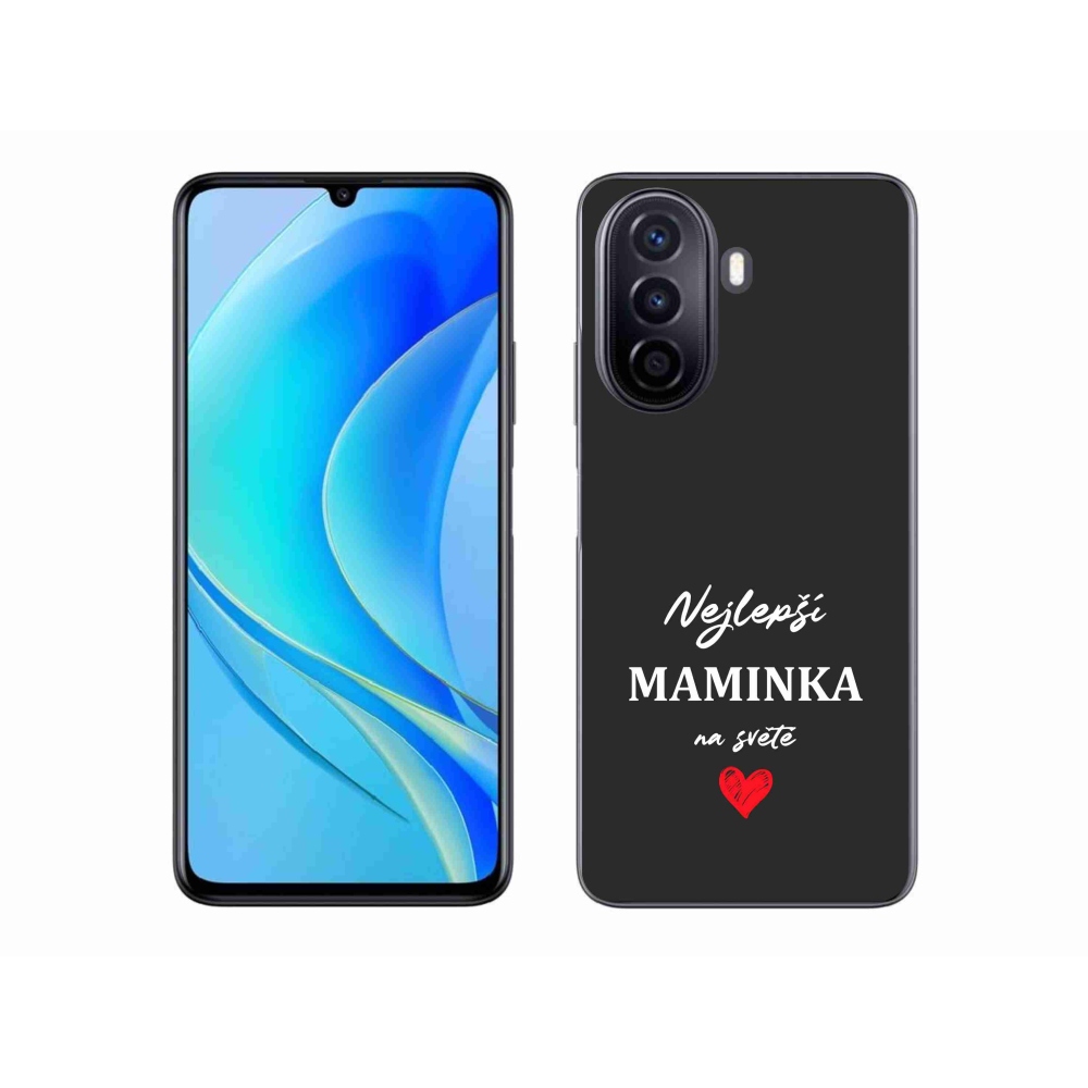 Gelový kryt mmCase na Huawei Nova Y70 - nejlepší maminka 1 černé pozadí