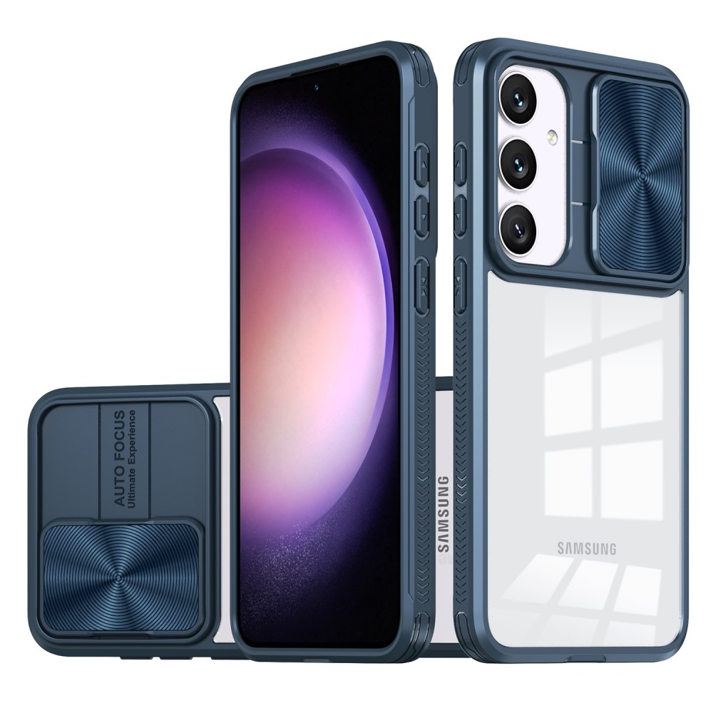 Backplate odolný kryt s krytkou fotoaparátu na Samsung Galaxy S25+ - modrý