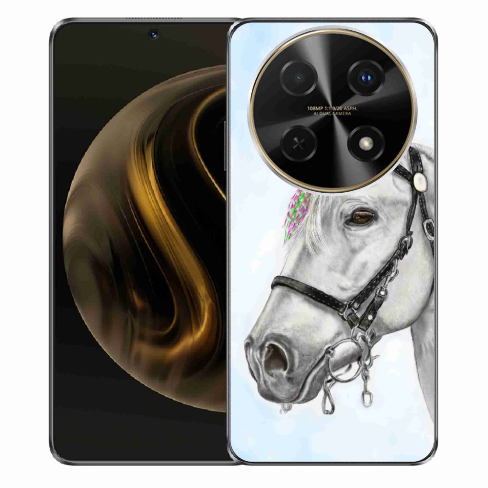 Gelový kryt mmCase na Huawei Nova 12i - bílý kůň 1