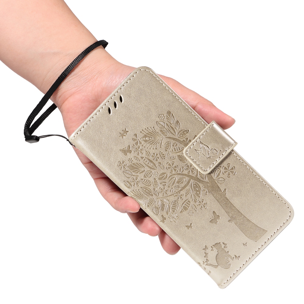 Trees knížkové pouzdro na Xiaomi Redmi 15 4G (171mm) - zlaté