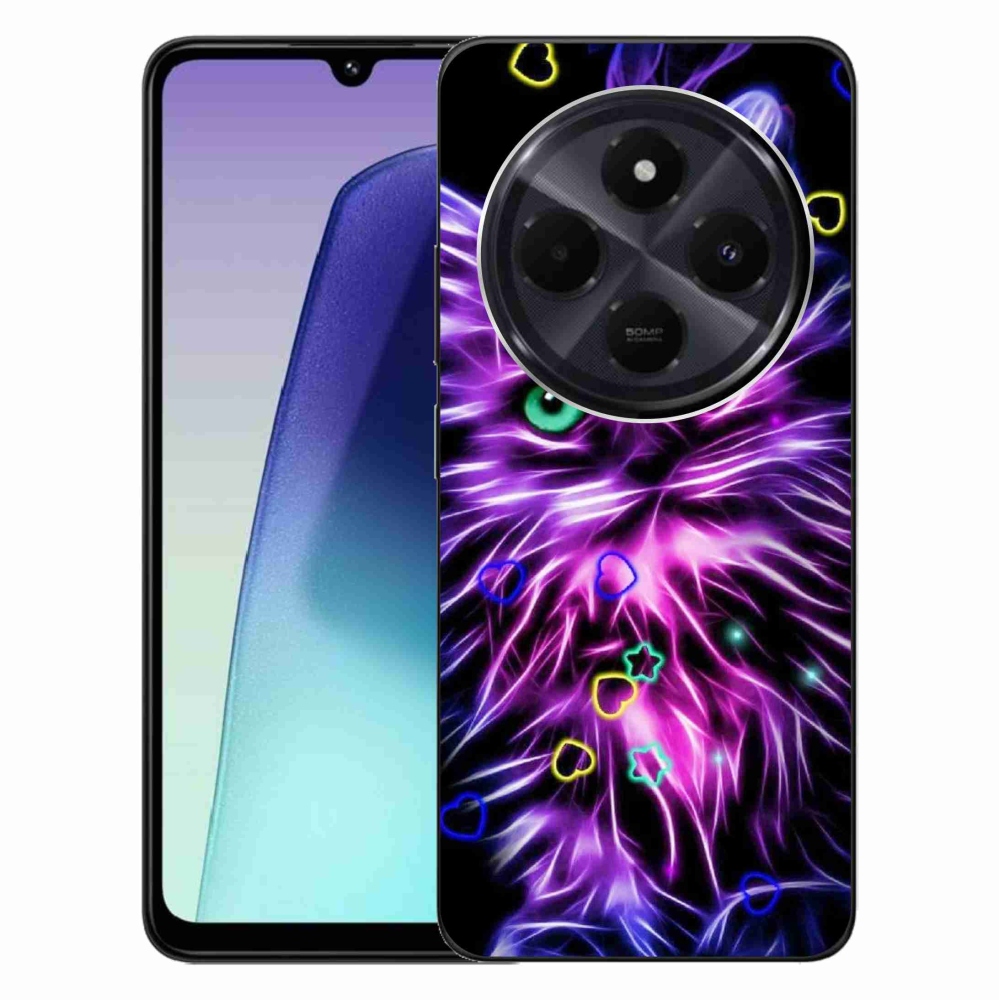 Gelový kryt mmCase na Xiaomi Redmi 14C/Poco C75 - abstraktní kočka