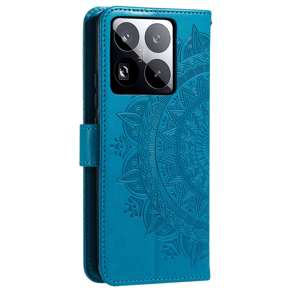 Mandala knížkové pouzdro na Xiaomi 15 Pro - modré