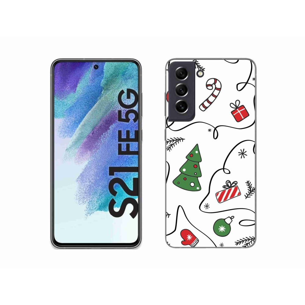Gelový kryt mmCase na Samsung Galaxy S21 FE 5G - vánoční motivy