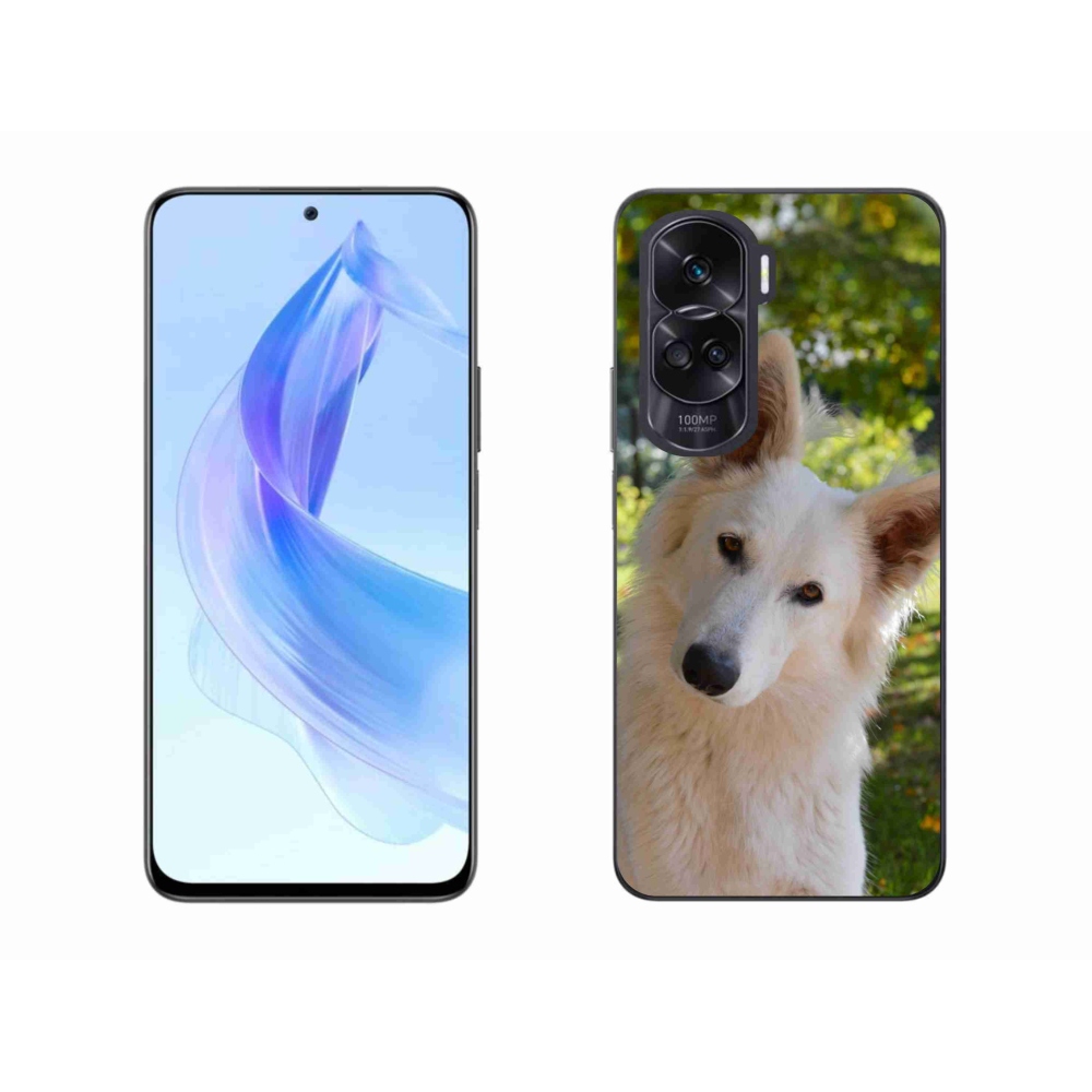 Gelový kryt mmCase na Honor 90 Lite - bílý švýcarský ovčák 1