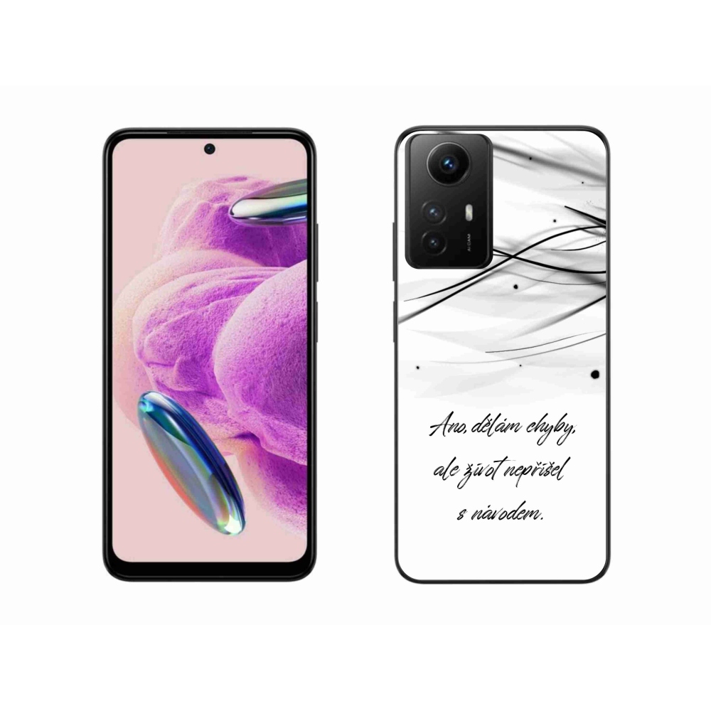 Gelový kryt mmCase na Xiaomi Redmi Note 12S - citát bílé pozadí