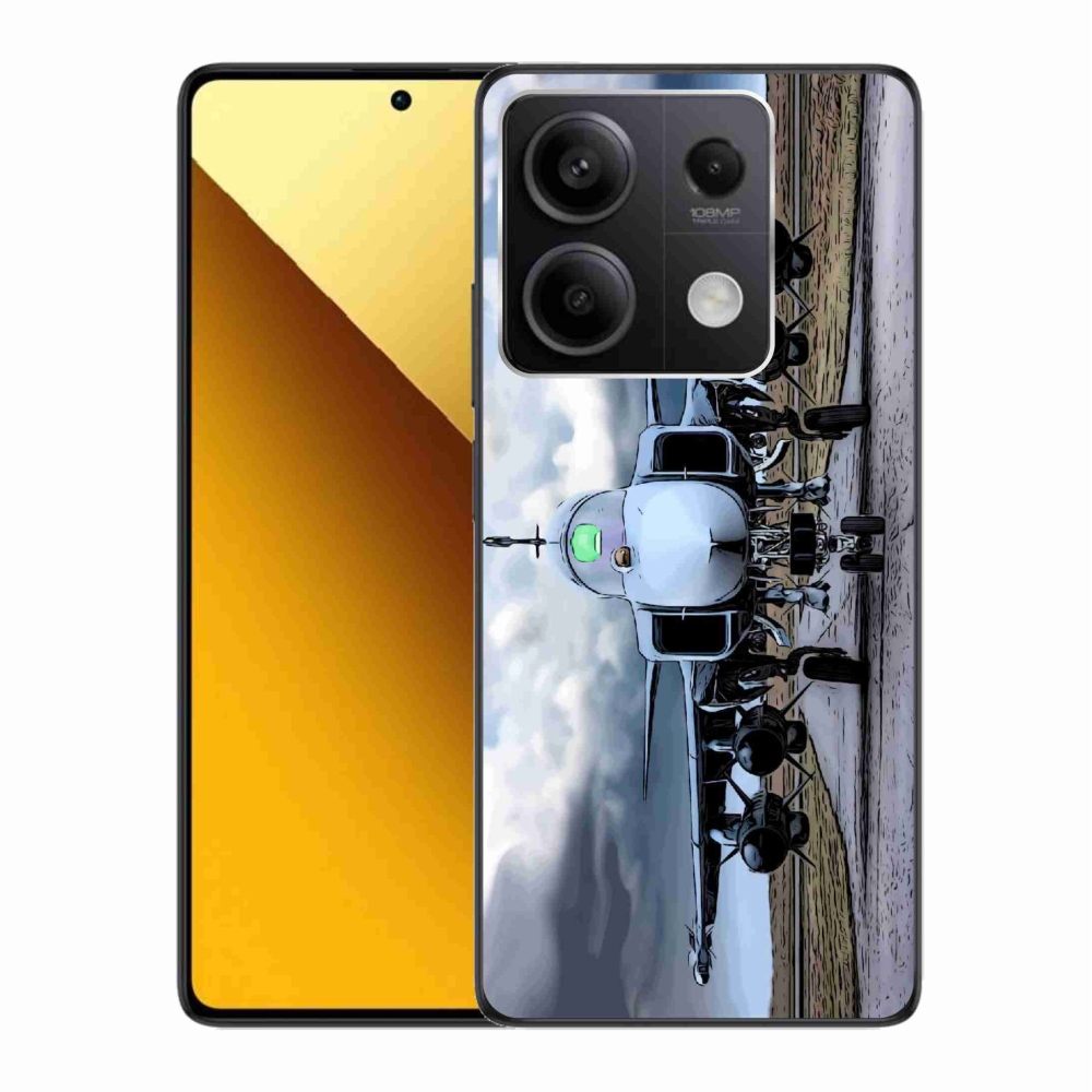 Gelový kryt mmCase na Xiaomi Redmi Note 13 5G - vojenské letadlo