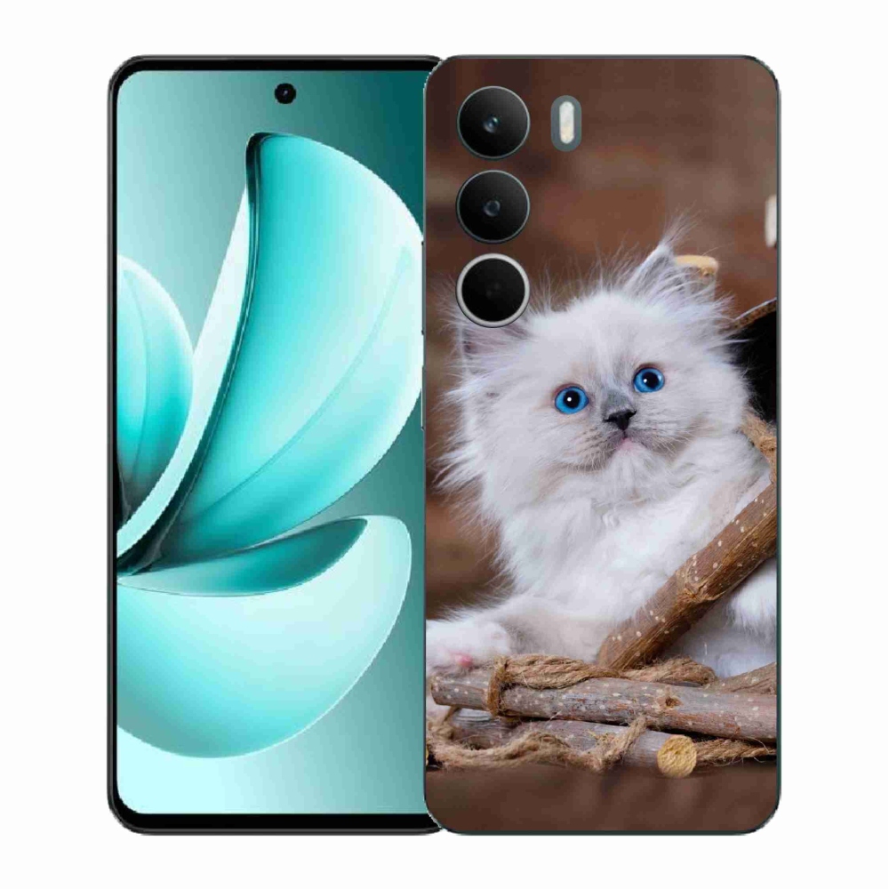 Gelový kryt mmCase na Realme C71 - bílé kotě