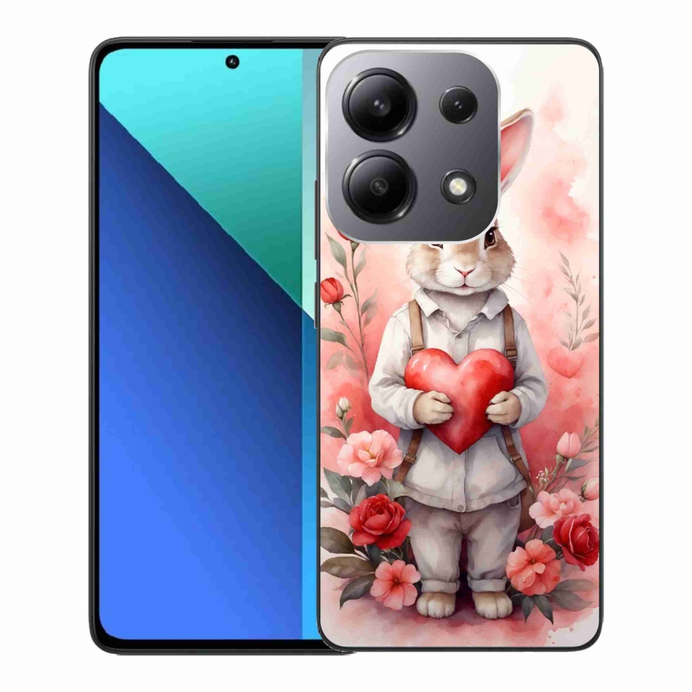 Gelový kryt mmCase na Xiaomi Redmi Note 13 - zajíc se srdíčkem