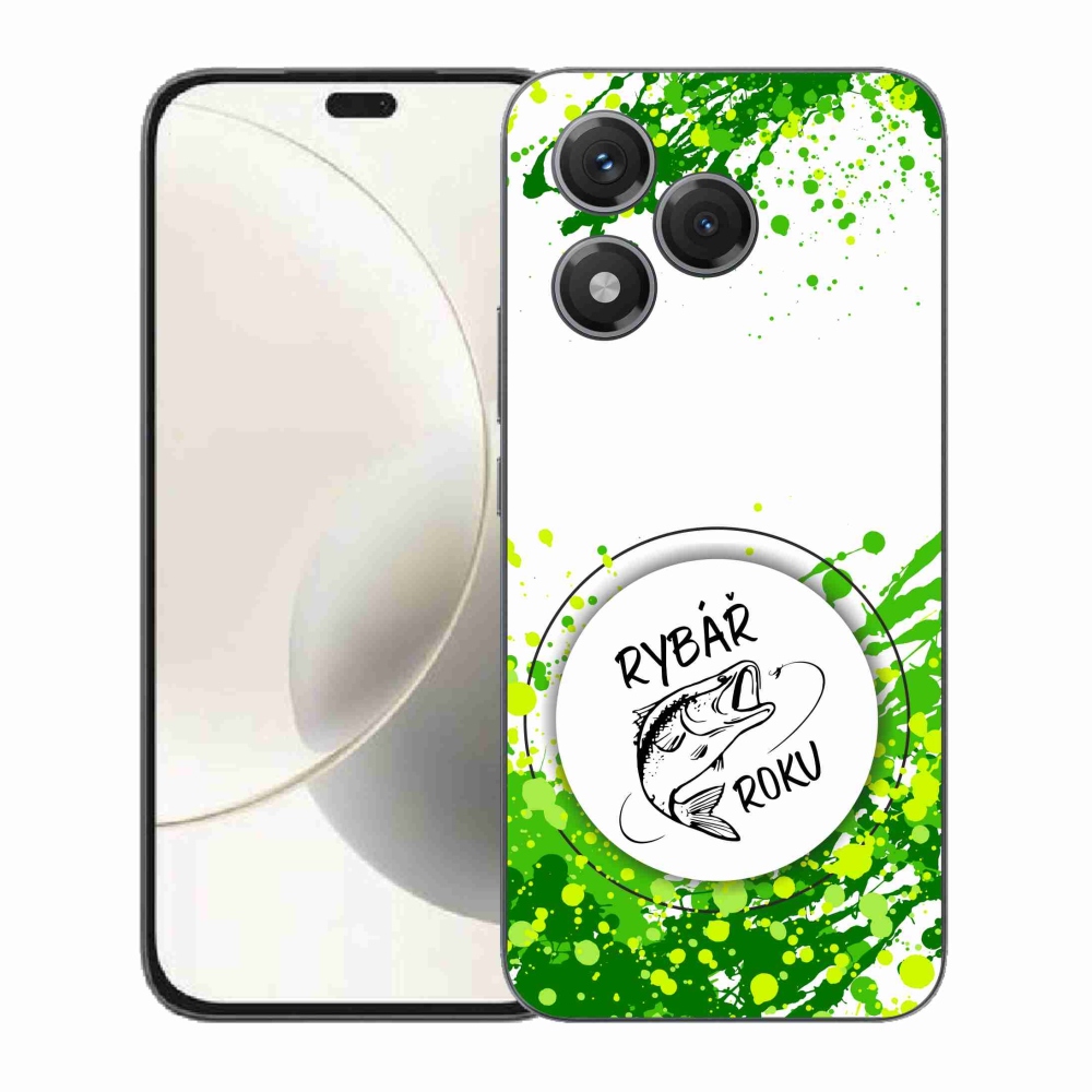 Gelový kryt mmCase na Honor 400 Lite - rybář roku bílé pozadí
