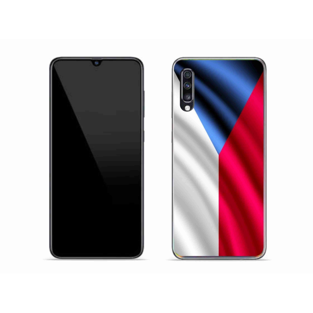 Gelový kryt mmCase na mobil Samsung Galaxy A70 - česká vlajka