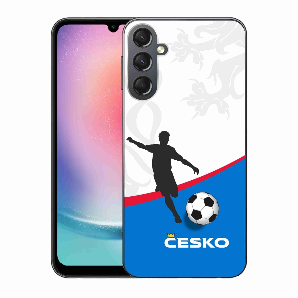 Gelový kryt mmCase na Samsung Galaxy A24 - fotbal Česko 1
