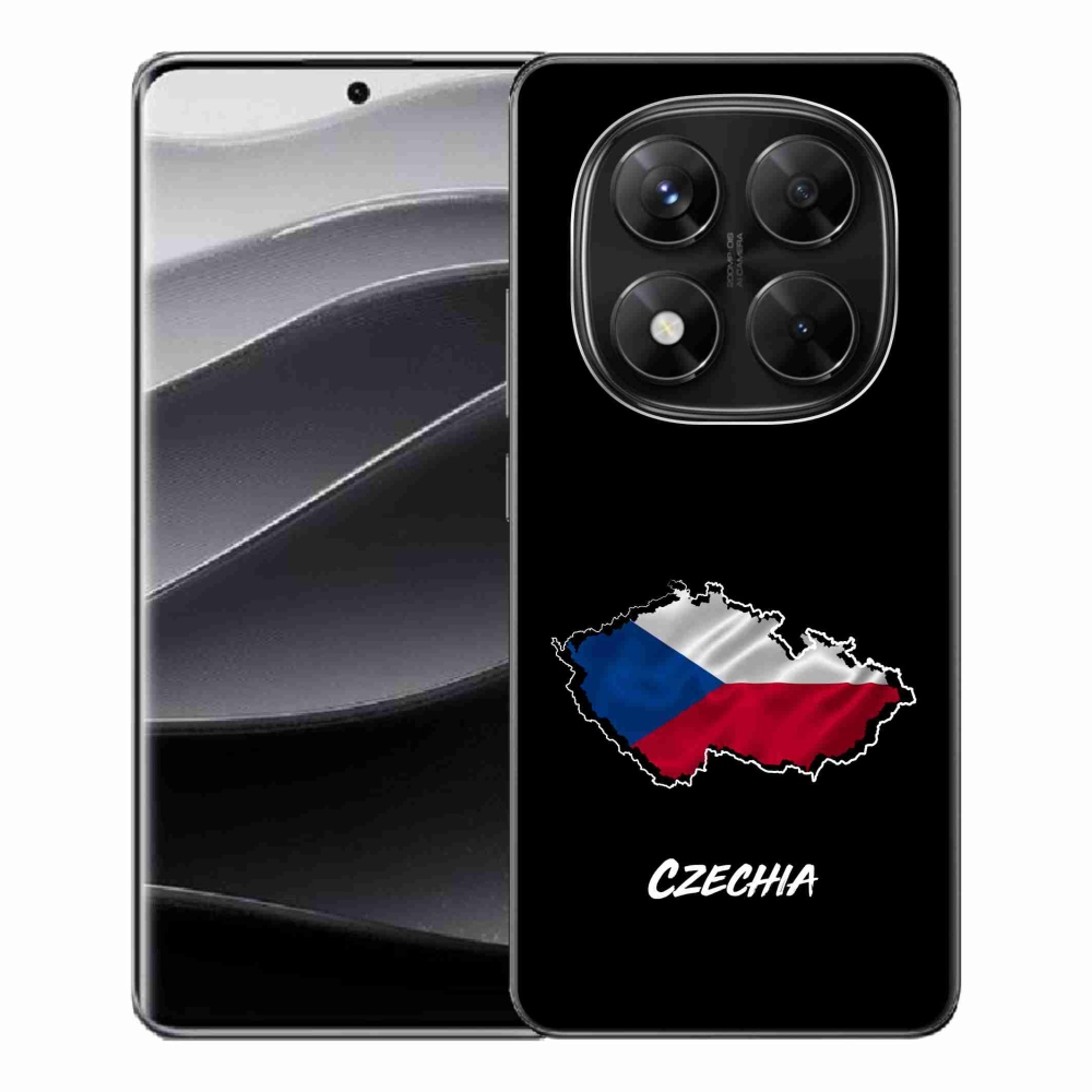 Gelový kryt mmCase na Xiaomi Redmi Note 14 Pro 5G/Poco X7 5G - Czechia černé pozadí