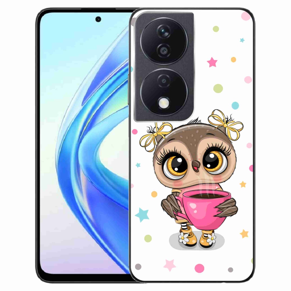 Gelový kryt mmCase na Honor X7b/Honor 90 Smart - kreslená sovička