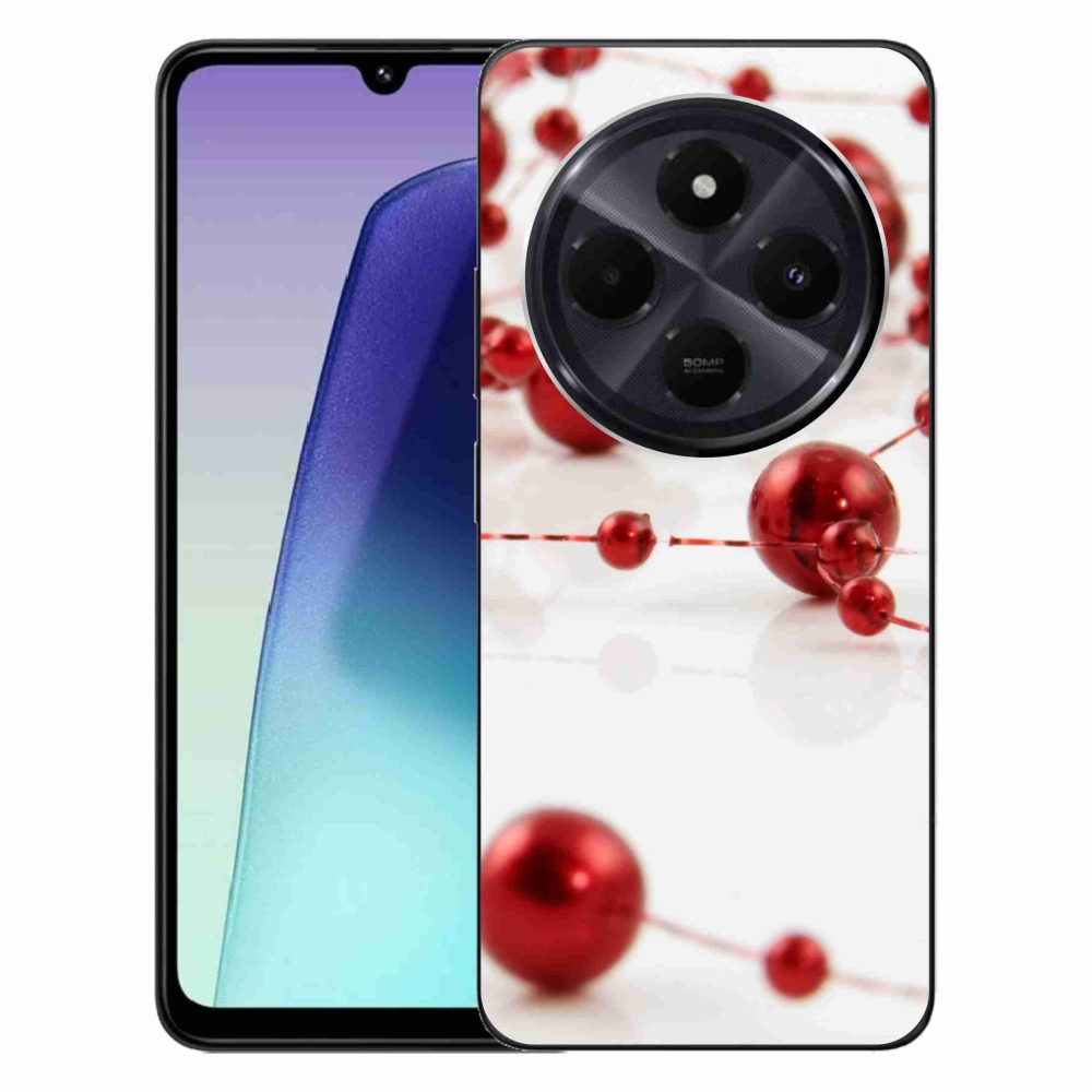 Gelový kryt mmCase na Xiaomi Redmi 14C/Poco C75 - vánoční řetěz
