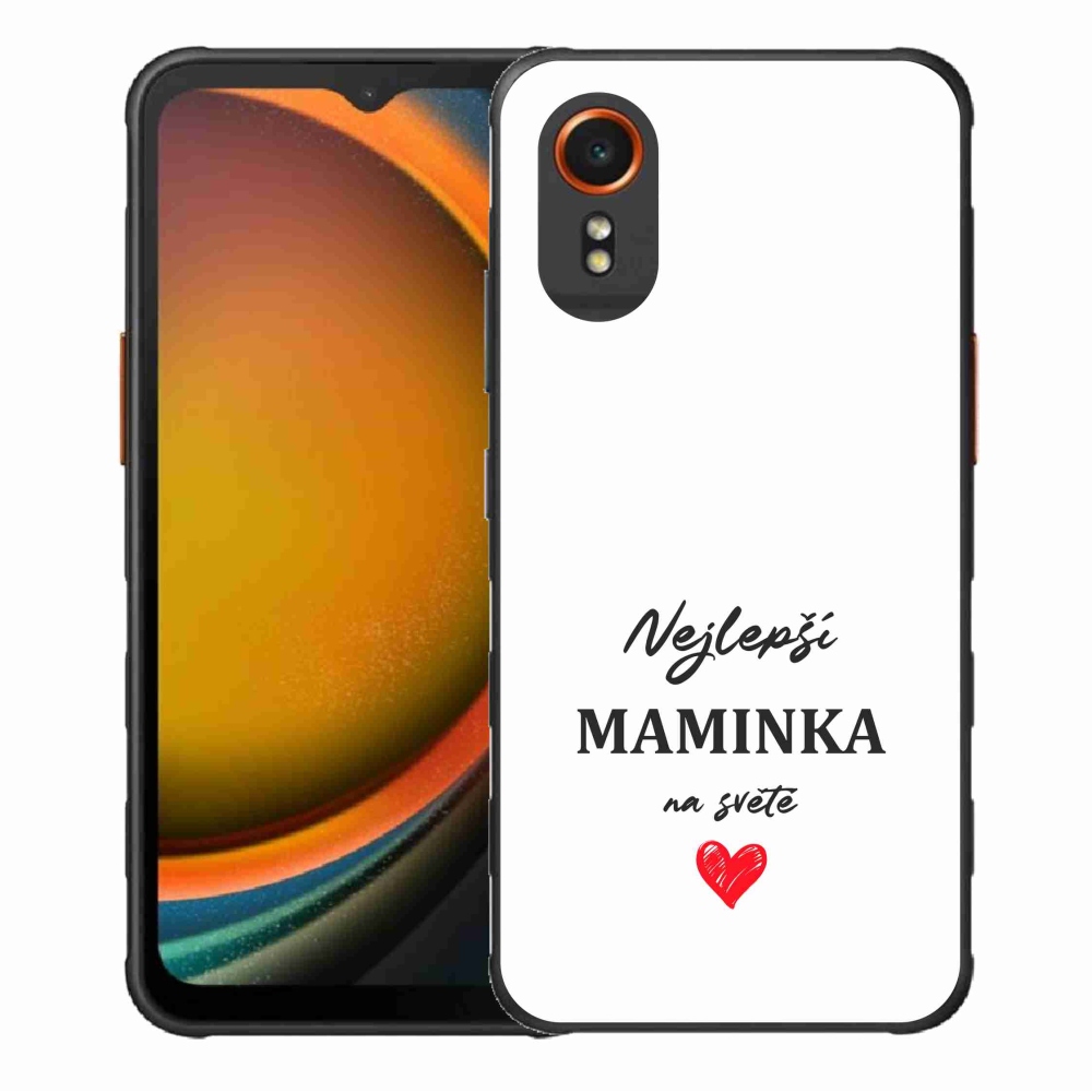 Gelový kryt mmCase na Samsung Galaxy Xcover 7 - nejlepší maminka 1 bílé pozadí