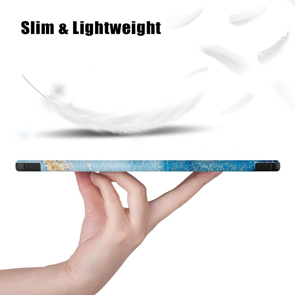 Print chytré zavírací pouzdro na Samsung Galaxy Tab S9 FE+ - mořské vlny