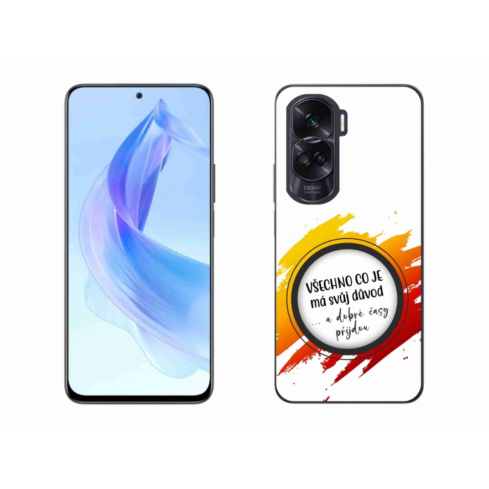 Gelový kryt mmCase na Honor 90 Lite - citát 3 bílé pozadí