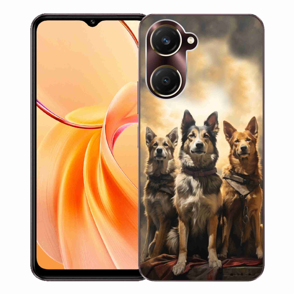 Gelový kryt mmCase na Vivo Y28s 5G - tři psi