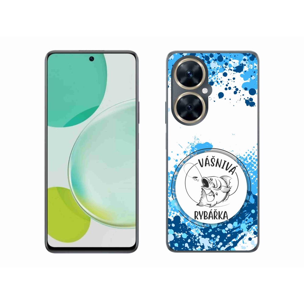 Gelový kryt mmCase na Huawei Nova 11i - vášnivá rybářka bílé pozadí