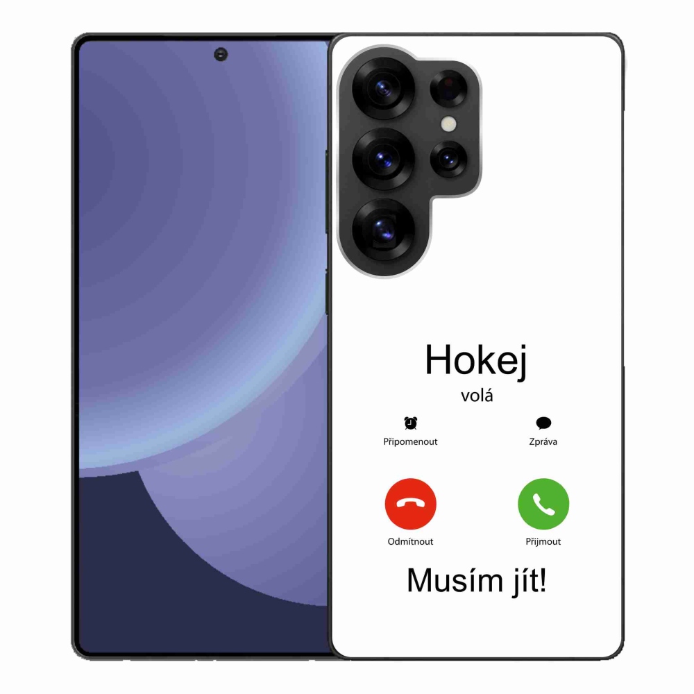 Gelový kryt mmCase na Samsung Galaxy S25 Ultra - hokej volá bílé pozadí