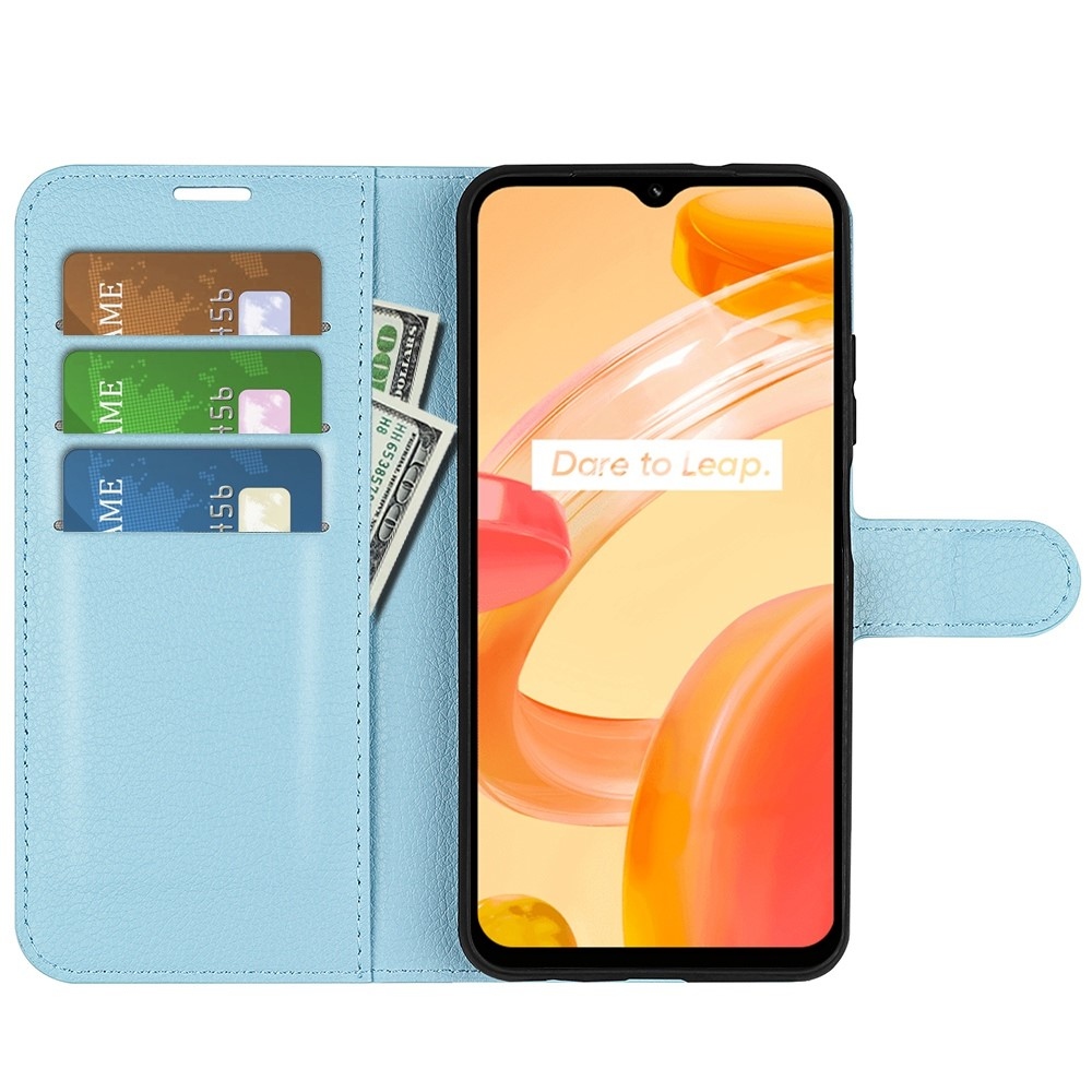 Litchi knížkové pouzdro na Realme C30 - modré