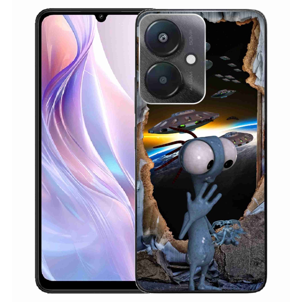 Gelový kryt mmCase na Xiaomi Redmi 13C 5G - mimozemšťan