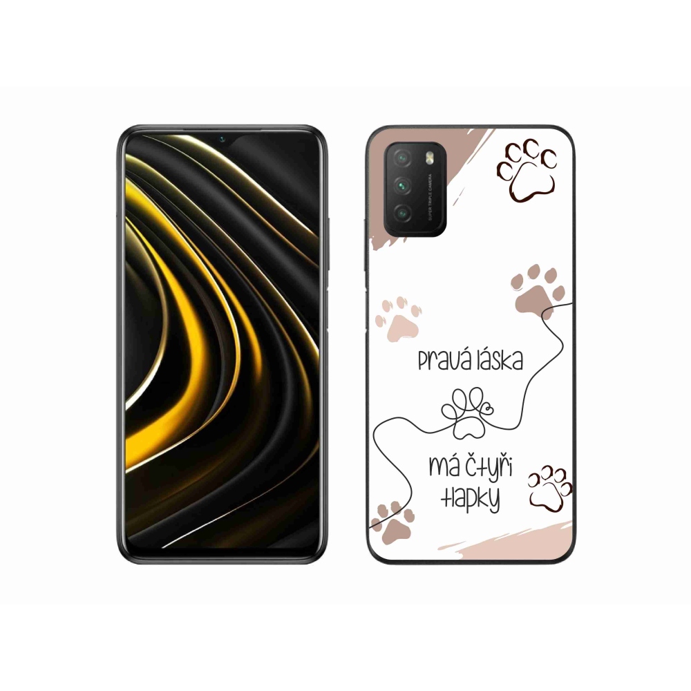 Gelový kryt mmCase na Xiaomi Poco M3 - psí motiv 1 bílé pozadí