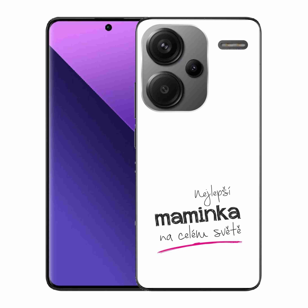 Gelový kryt mmCase na Xiaomi Redmi Note 13 Pro+ 5G - nejlepší maminka 4 bílé pozadí