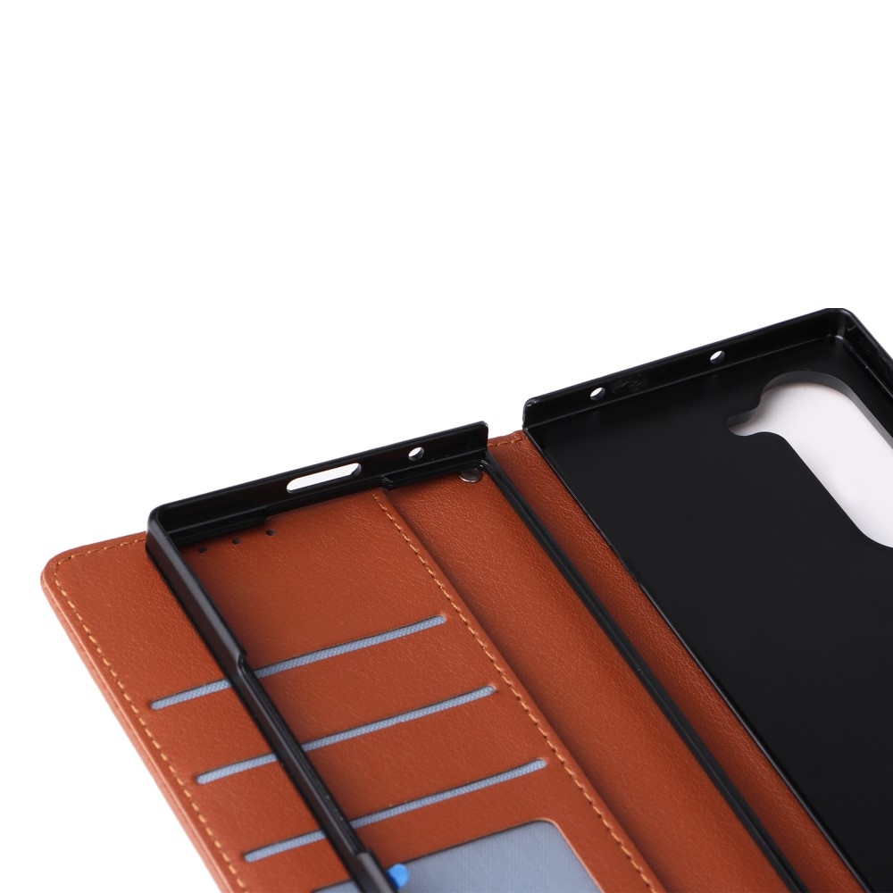 Wallet knížkové pouzdro na Samsung Galaxy Z Fold6 5G - hnědé