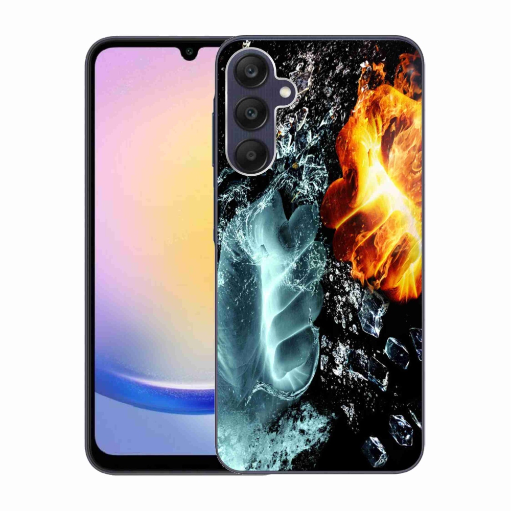 Gelový kryt mmCase na Samsung Galaxy A25 5G - voda a oheň