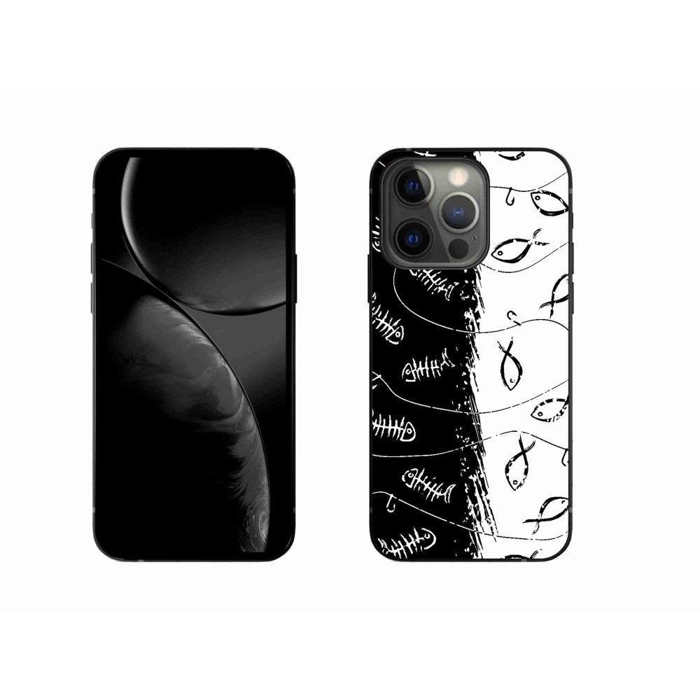 Gelový kryt mmCase na iPhone 13 Pro 6.1 - kostry a rybky