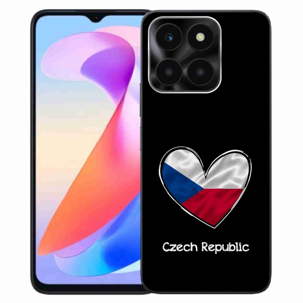 Gelový kryt mmCase na Honor X6a - vlajka srdce černé pozadí