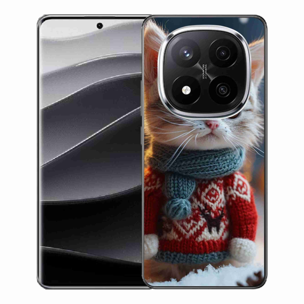 Gelový kryt mmCase na Xiaomi Redmi Note 14 Pro+ 5G - kotě ve svetru