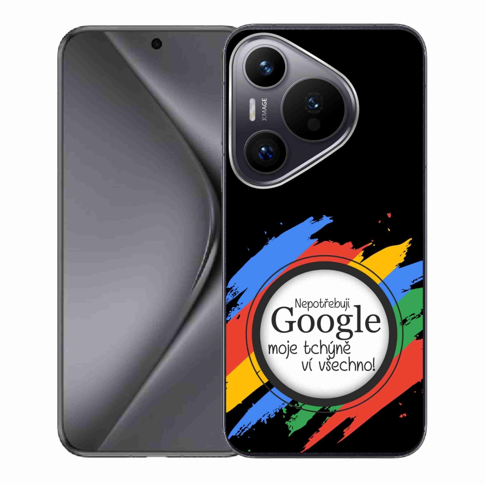 Gelový kryt mmCase na Huawei Pura 70 - tchýně ví všechno černé pozadí