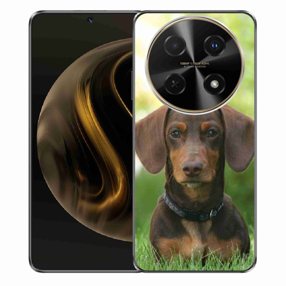 Gelový obal mmCase na Huawei Nova 12i - hnědý jezevčík