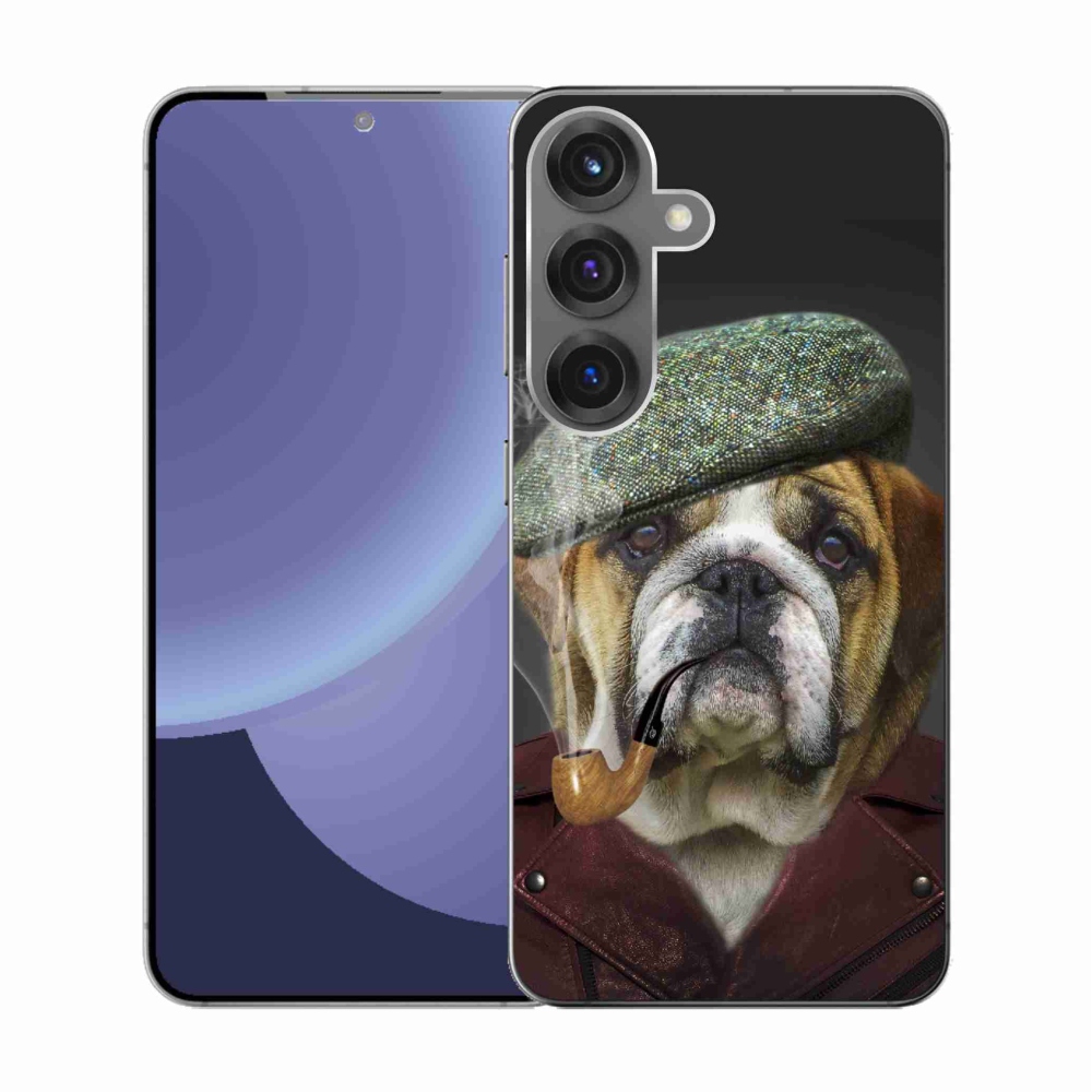 Gelový kryt mmCase na Samsung Galaxy S25 - pes s fajfkou