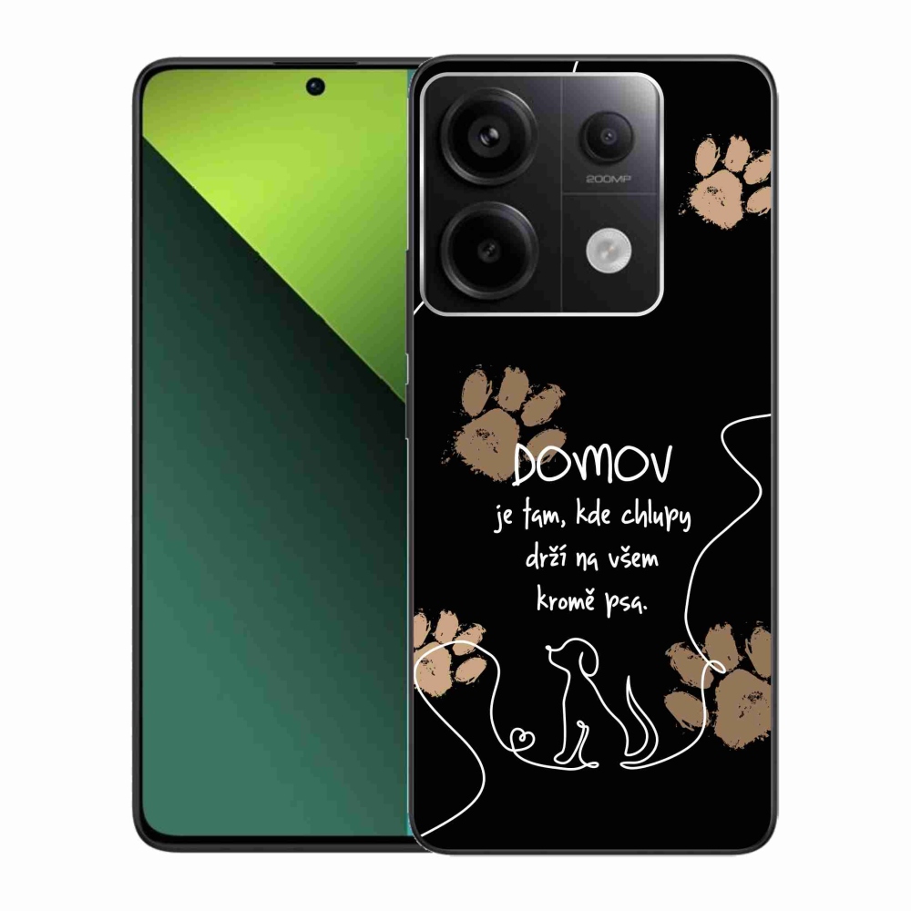 Gelový kryt mmCase na Xiaomi Redmi Note 13 Pro 5G/Poco X6 5G - psí motiv černé pozadí