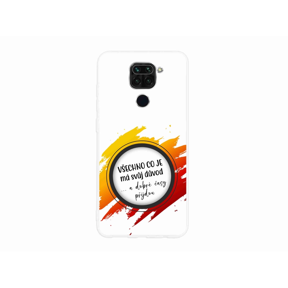 Gelový kryt mmCase na Xiaomi Redmi Note 9 - citát 3 bílé pozadí