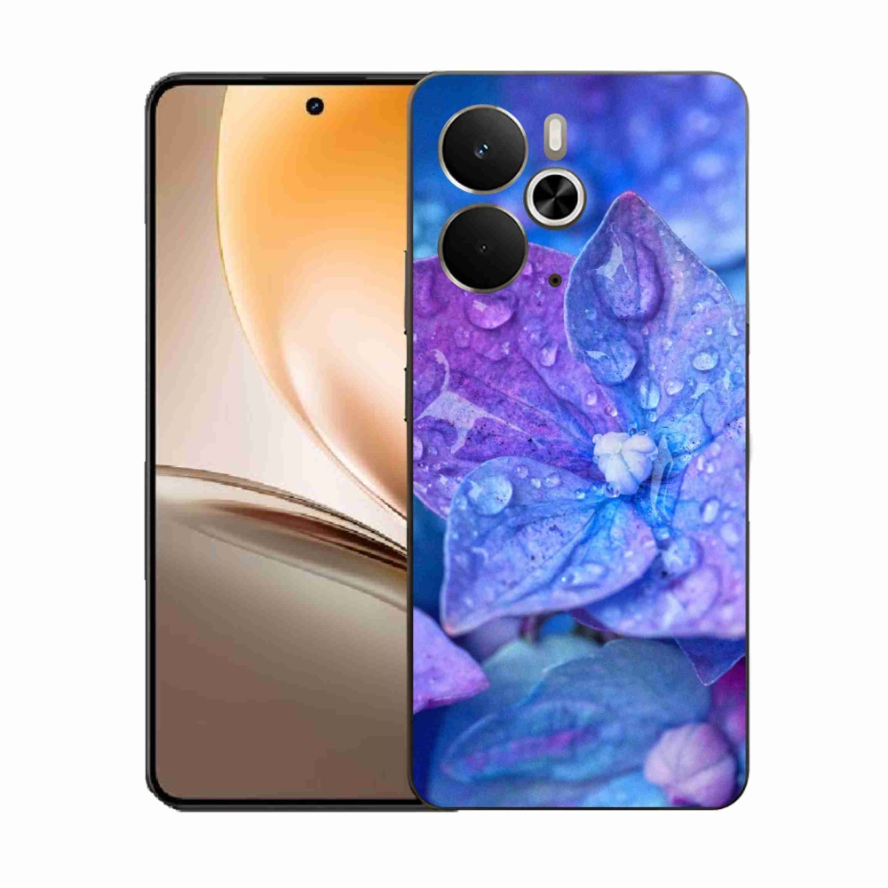 Gelový kryt mmCase na Realme 14 5G - fialový květ