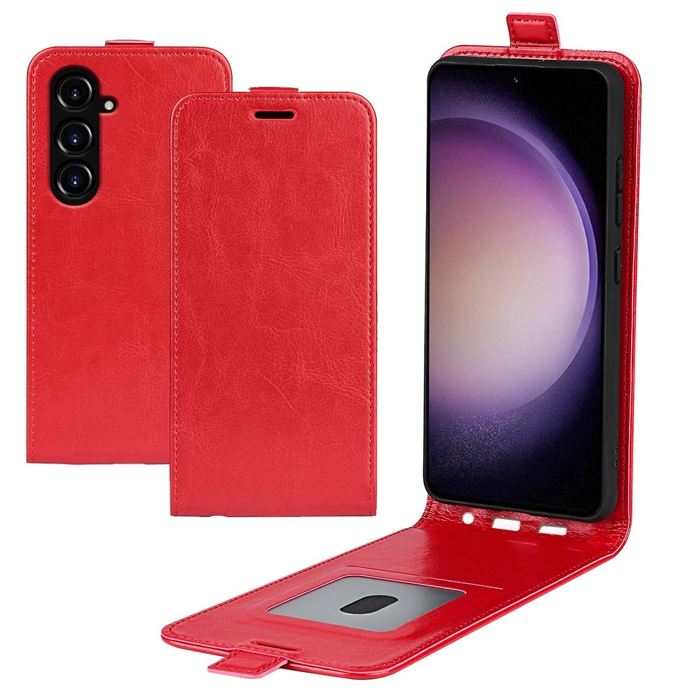 Vertical knížkové pouzdro na Samsung Galaxy S23 FE - červené