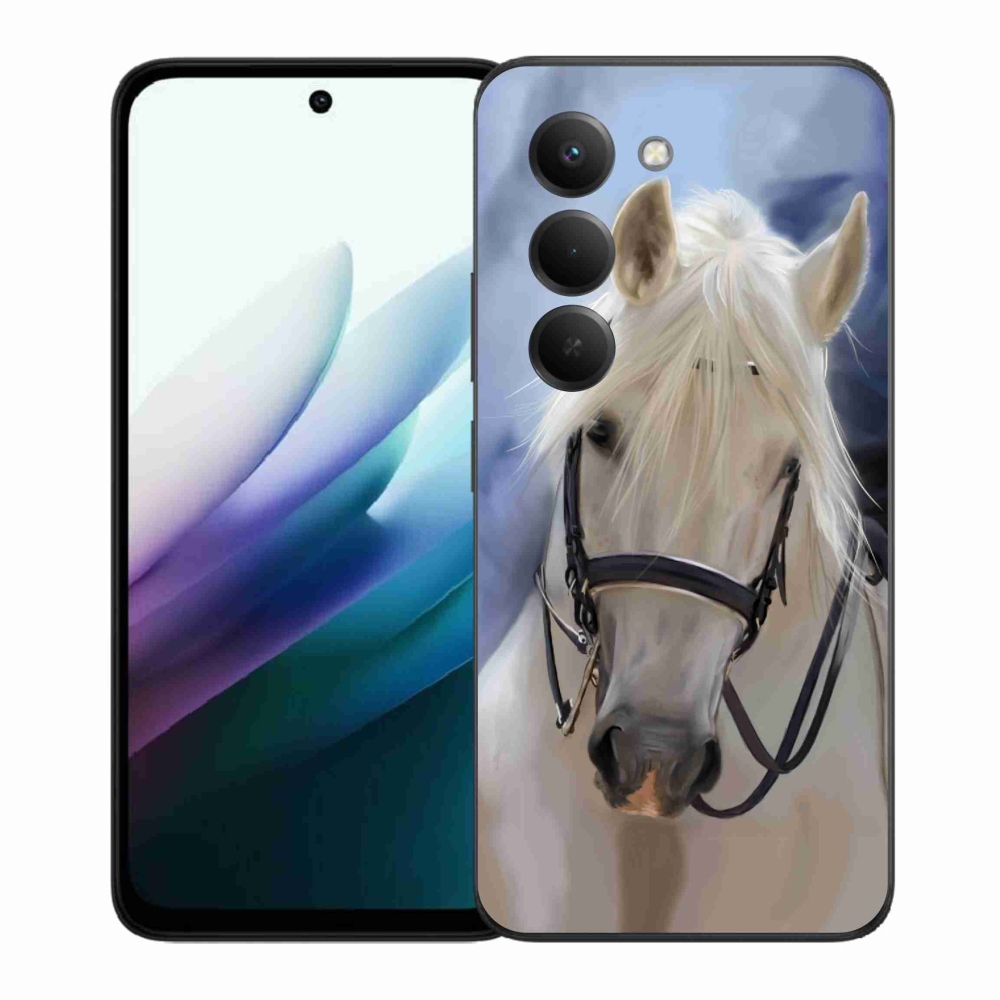 Gelový kryt mmCase na Xiaomi Redmi 15 4G/5G (171mm) - bílý kůň