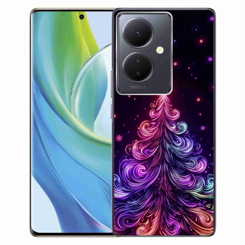 Gelový kryt mmCase na Vivo V29 Lite 5G - neonový vánoční stromek 1