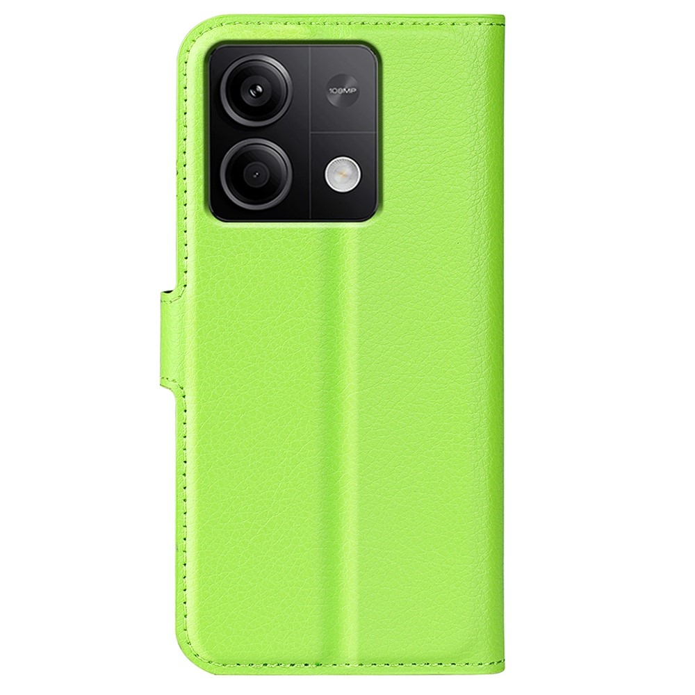 Litchi knížkové pouzdro na Xiaomi Redmi Note 13 5G - zelené