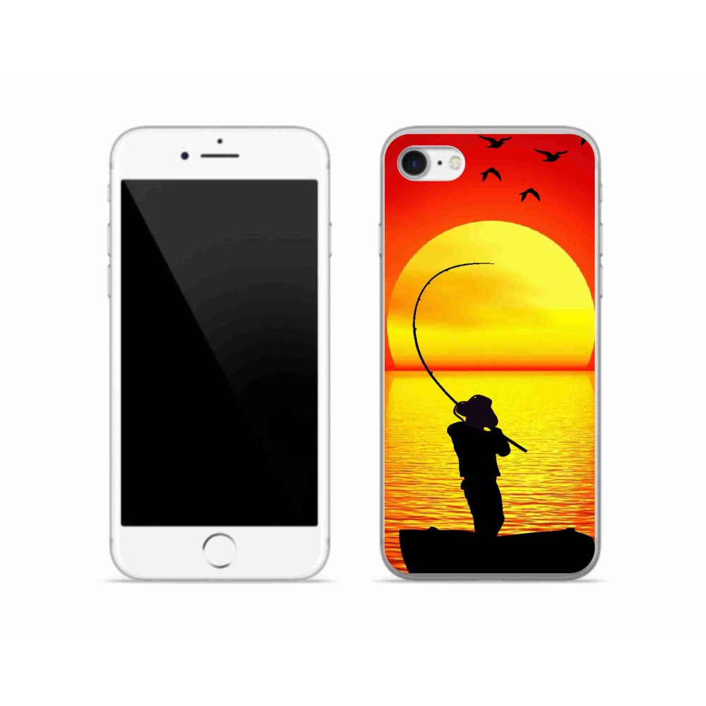 Gelový kryt mmCase na iPhone SE (2022) - rybaření
