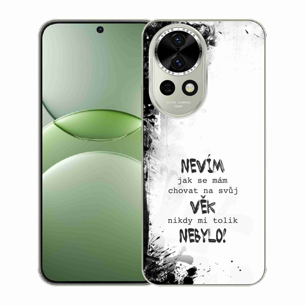 Gelový kryt mmCase na Huawei Nova 13 5G - vtipný text 14 bílé pozadí