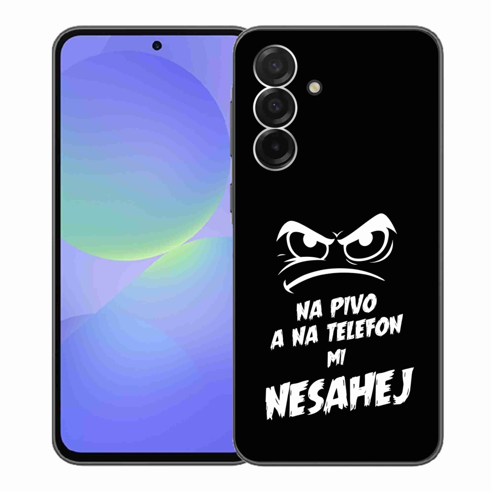 Gelový kryt mmCase na Samsung Galaxy A36 5G - pivní motiv 2 černé pozadí