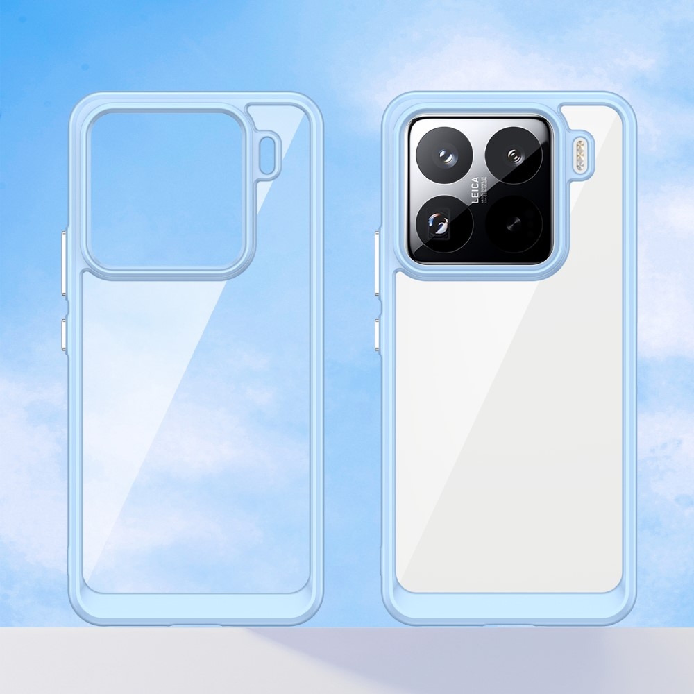 Gelový obal s pevnými zády na Xiaomi 15 Pro - modrý