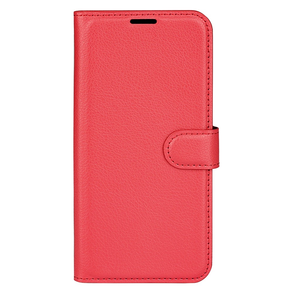 Litchi knížkové pouzdro na Xiaomi 15 - červené
