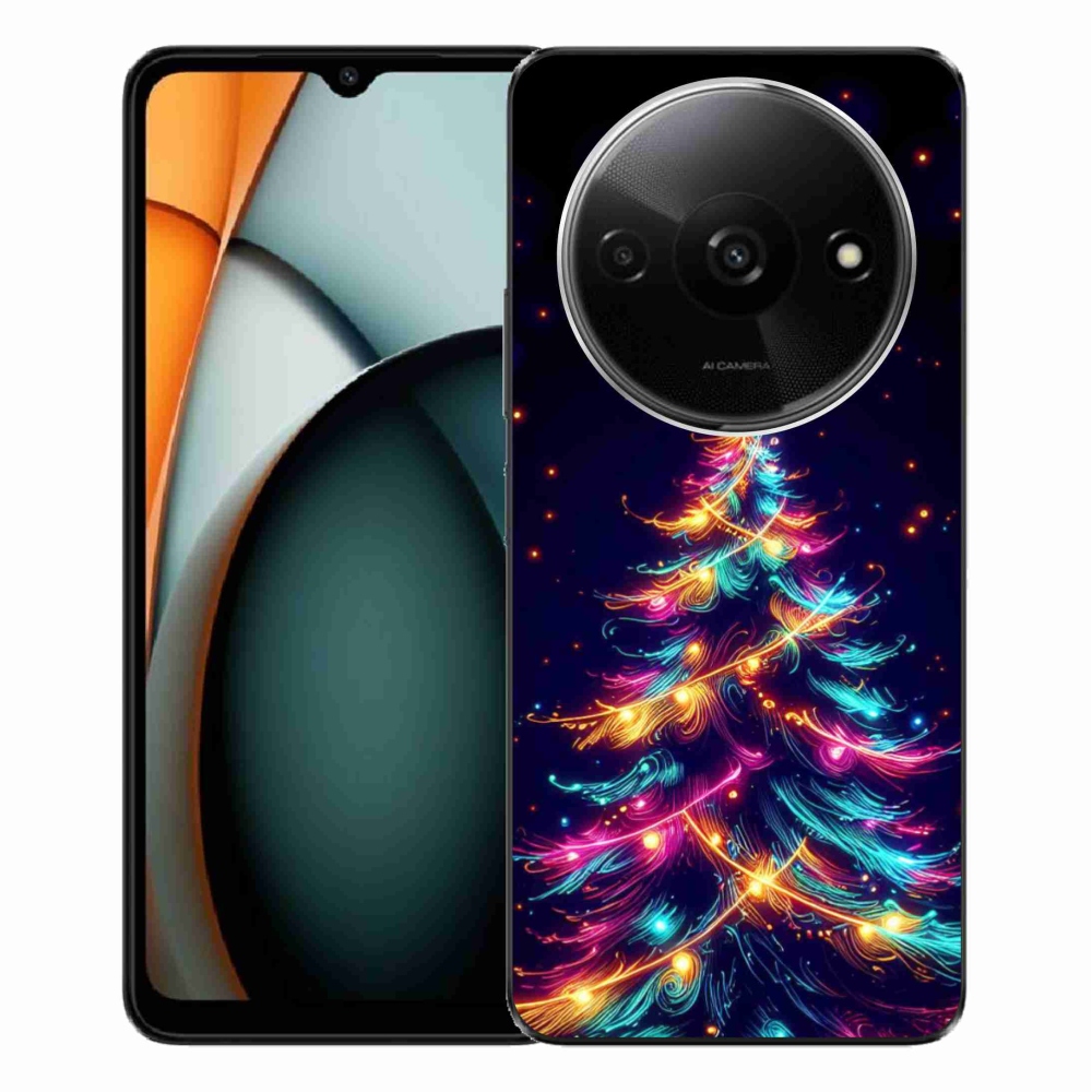 Gelový kryt mmCase na Xiaomi Redmi A3 - neonový vánoční stromek