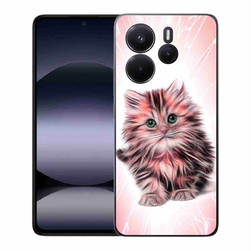 Gelový kryt mmCase na Xiaomi Redmi Note 14 - roztomilé kotě